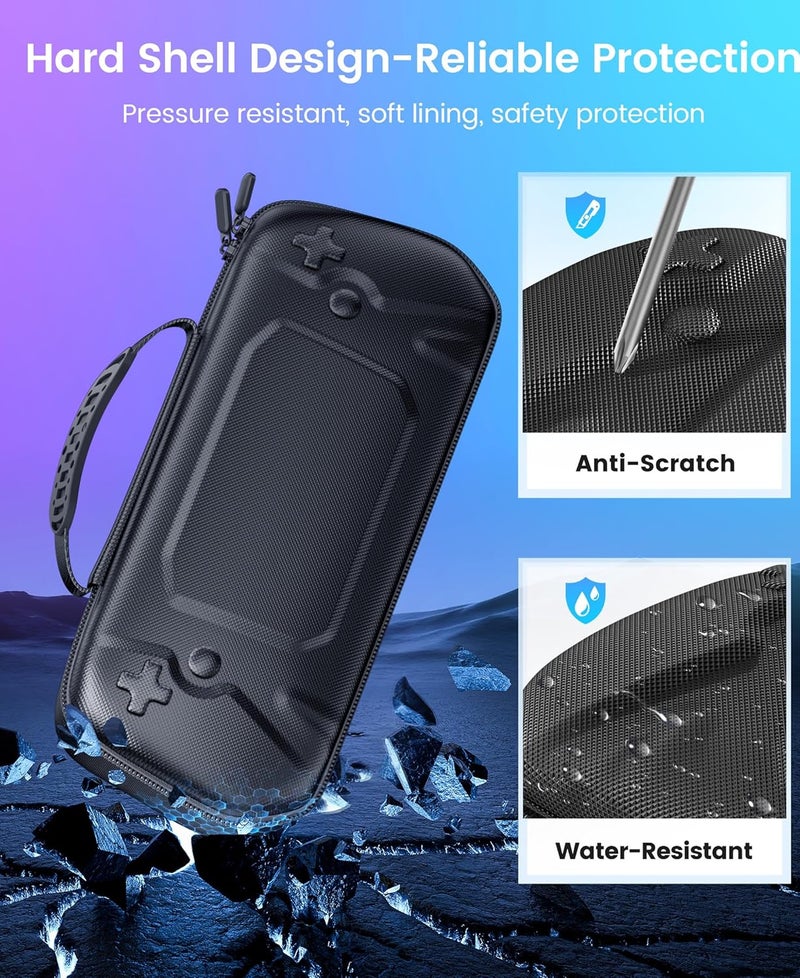 Svetaecho 8 in 1 Accessories Set Bundle Compatible with PlayStation Portal Remote Player, Carrying Case with with Holder Stand/2 Screen Protectors/4 Thumb Grips PS Portal Console - Image 3